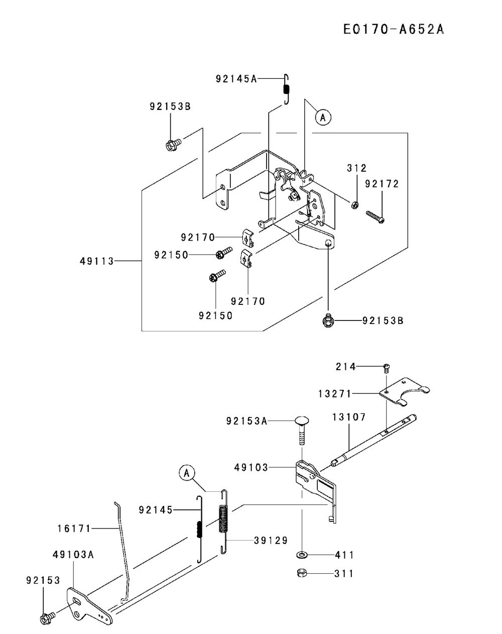 Kawasaki Fr651v-As08 Control Equipment Diagram and Parts List for XT2-LX46KW (Carb-13WFA1CT210)(2015) Cub Cadet Lawn Tractor
